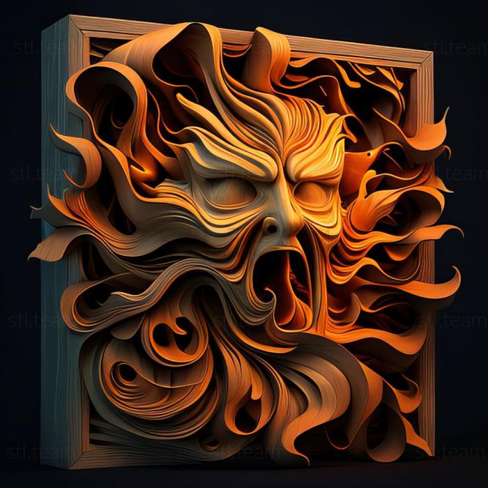 3D model st flaming (STL)